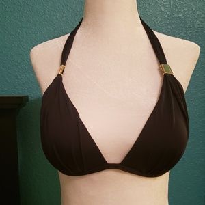 BLACK AND GOLD VICTORIA'S SECRET BIKINI TOP